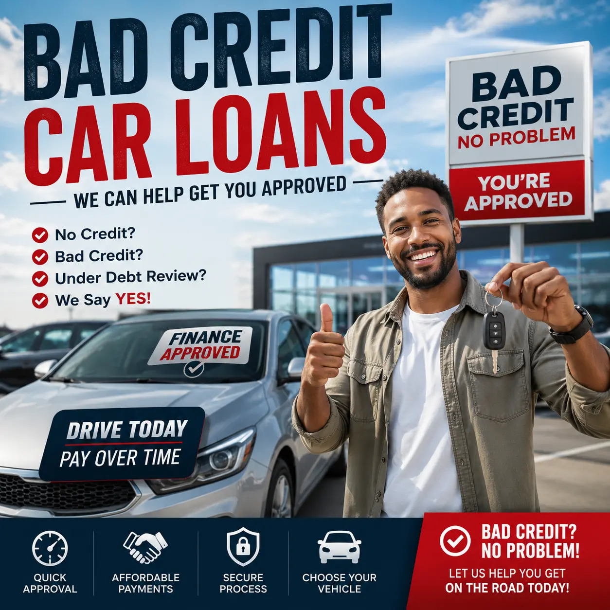 Vehicle Finance for poor credit and car loans SA